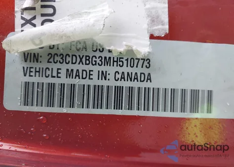 2021 Dodge Charger Sxt Rwd из США, поврежденный, VIN 2C3CDXBG3MH510773